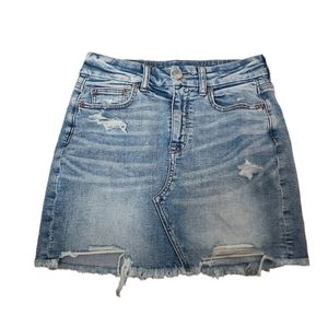 AE Curvy Hi-Rise Mini Jean Skirt
